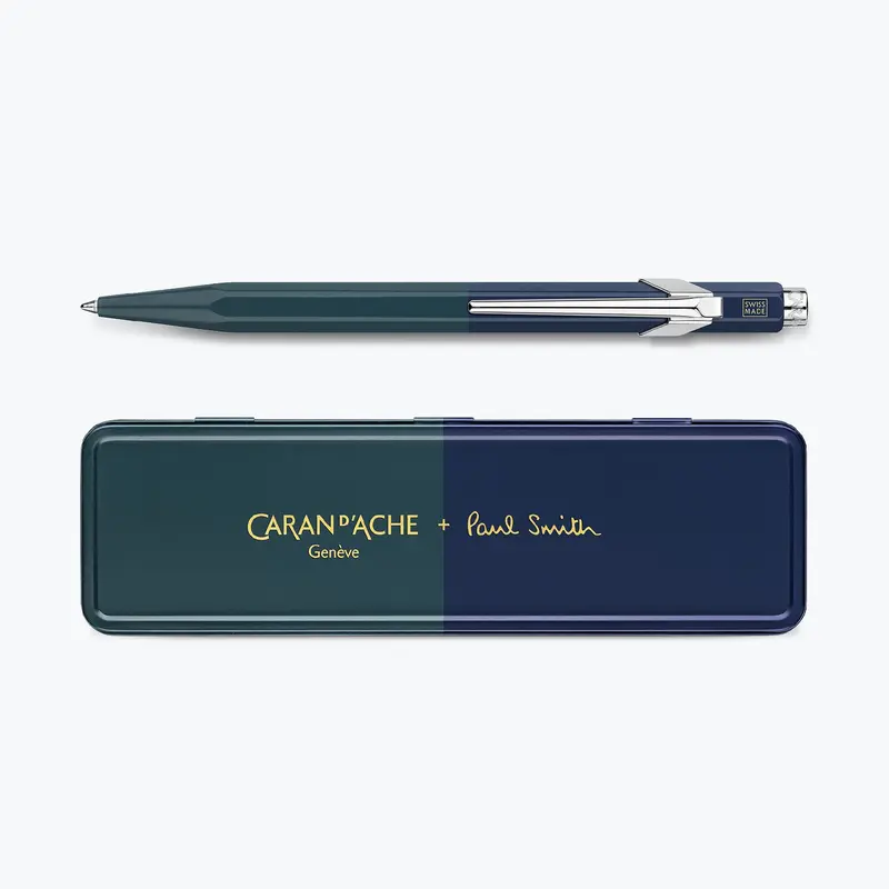 Caran D'ache - Ballpoint Pen - 849 Paul Smith 4 - Racing Green & Navy Blue 1