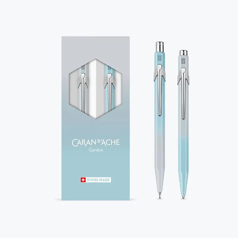 Caran D'ache - Ballpoint Pen + Mechanical Pencil - 849 Blue Lagoon 1