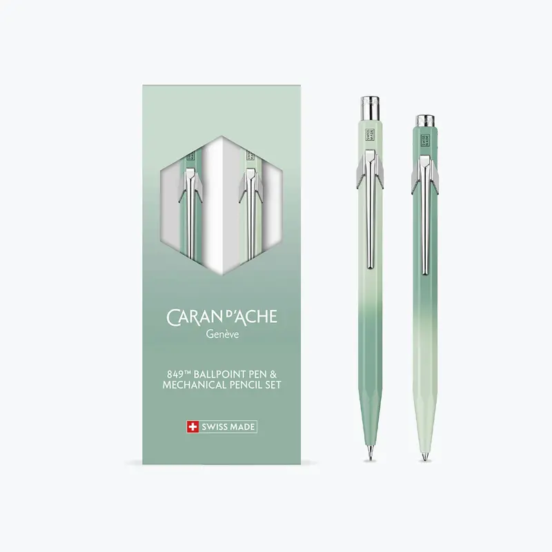 Caran D'ache - Ballpoint Pen + Mechanical Pencil - 849 Misty Forest 1