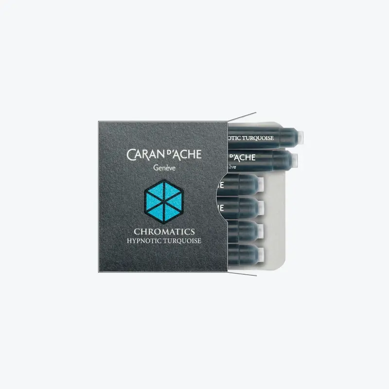 Caran D'ache - Fountain Pen Ink - Chromatics - Cartridges - Hypnotic Turquoise 1