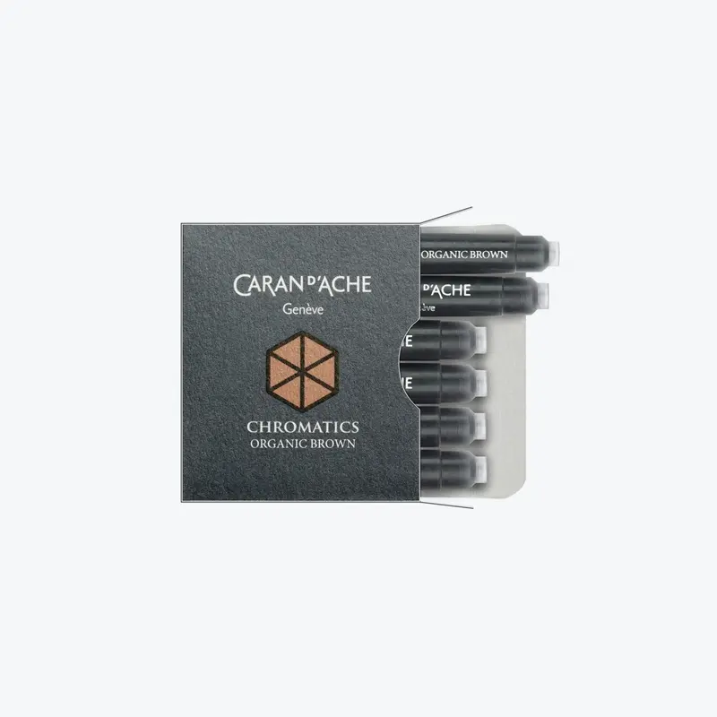 Caran D'ache - Fountain Pen Ink - Chromatics - Cartridges - Organic Brown 1