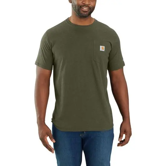 Carhartt Force® Relaxed Fit Short-Sleeve Basil Heather Pocket T-Shirt - 106652-G73 1