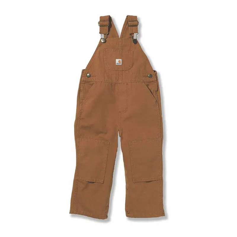 Carhartt Kids Brown Canvas Bib Overall - Cm8603 1
