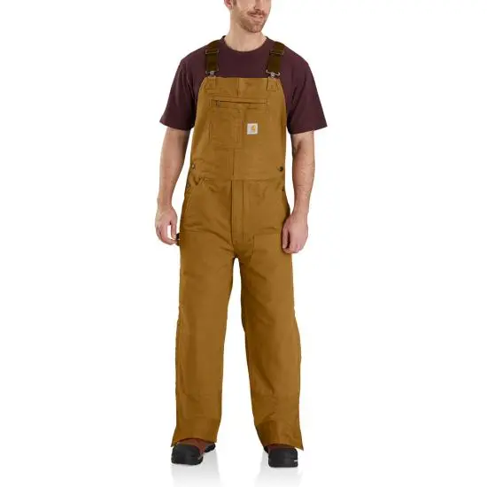 Carhartt Washed Duck Bib Overalls Quilt Lined - 104031 1