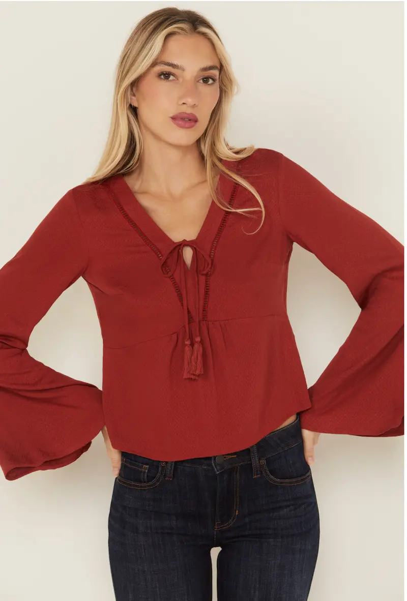 Cedar Lace-Up Top 1