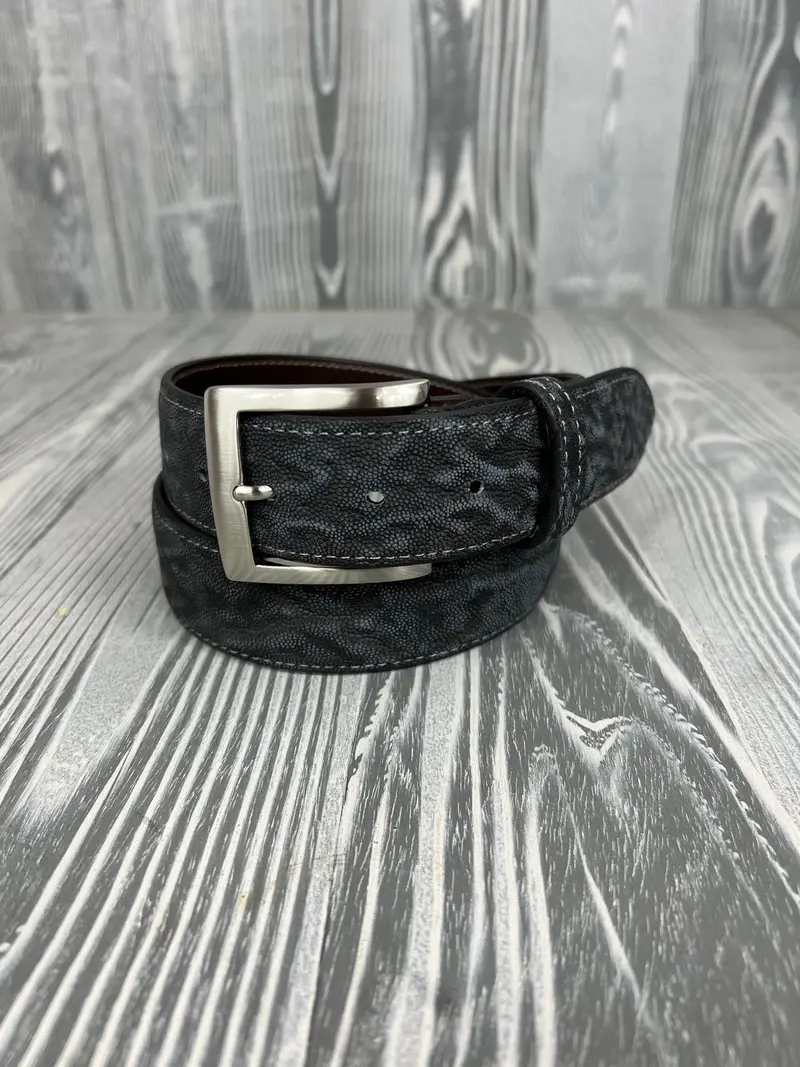 Chacon Denim Safari 1 1/2" Elephant Skin Belt 1