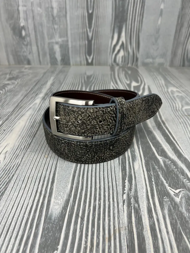 Chacon Genuine Grey Giraffe 1 1/2" Belt 1