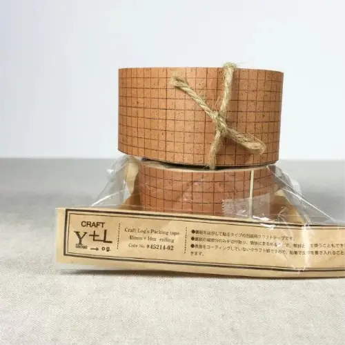 Classiky - Kraft Paper Tape - Grid (Red) 1