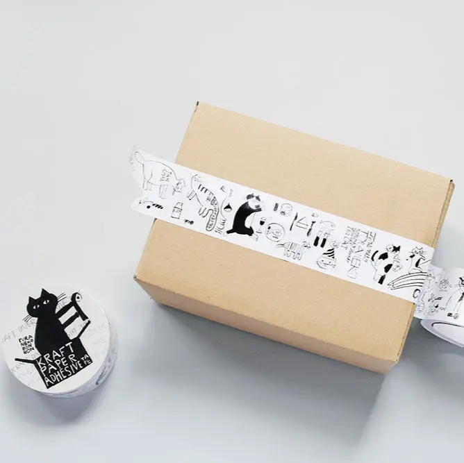 Classiky - Kraft Paper Tape - Toraneko Bonbon Tiger Cat 1