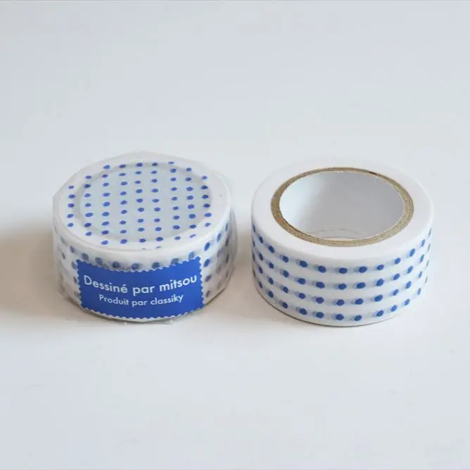 Classiky - Washi Tape - Mitsou (Polka Dots, Blue) 1