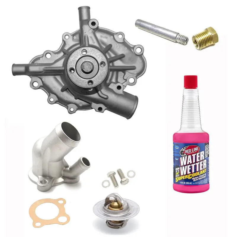 Cooling System, High Performance Kit With Long Aluminum Water Pump 4 7/16" From Block Surface To Hub, 1973-91 Amc V-8 (3 Variations) 1