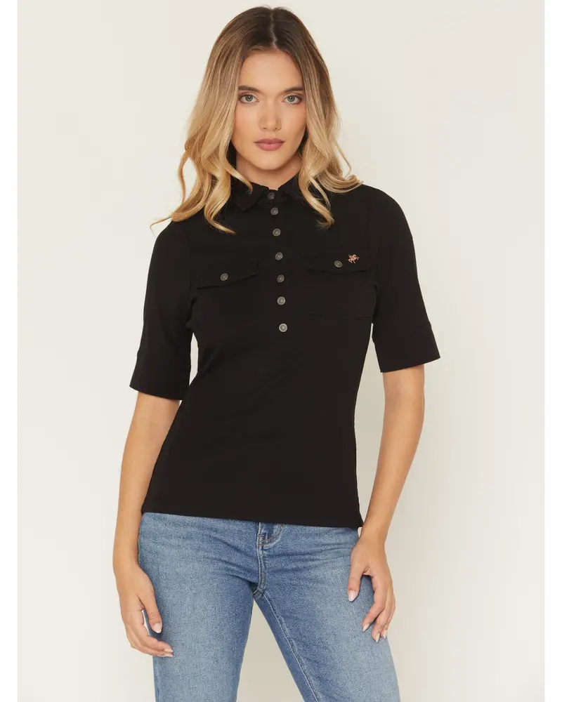 Cora Knit Polo Shirt 1