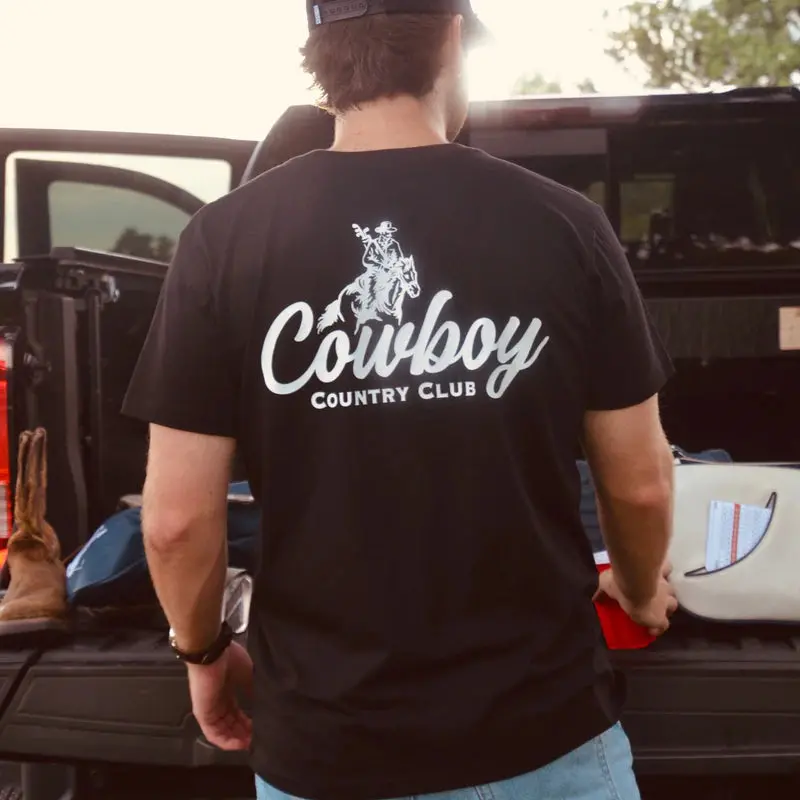 Cowboy Country Club Cursive Club Graphic T-Shirt 1