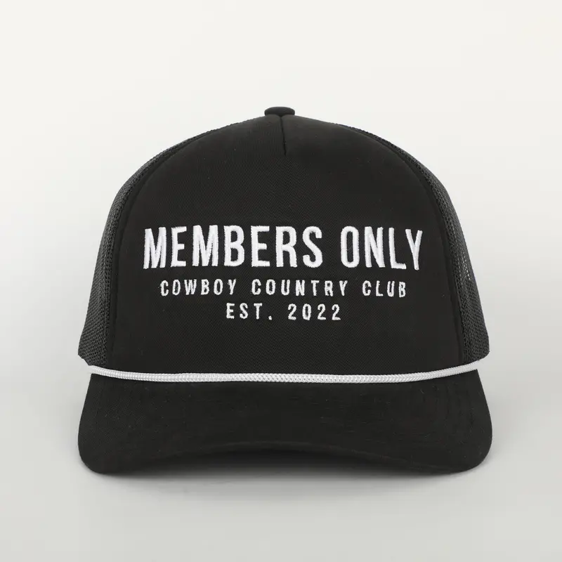Cowboy Country Club Members Only Trucker Hat 1