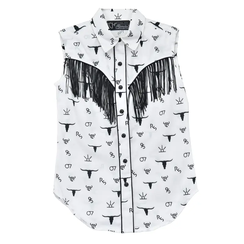 Cowboy Hardware White Branding Irons Sleeveless Shirt - 465696 1