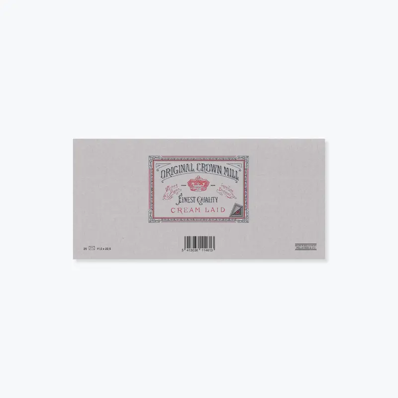 Crown Mill - Envelopes - Lined - Dl  - Grey 1