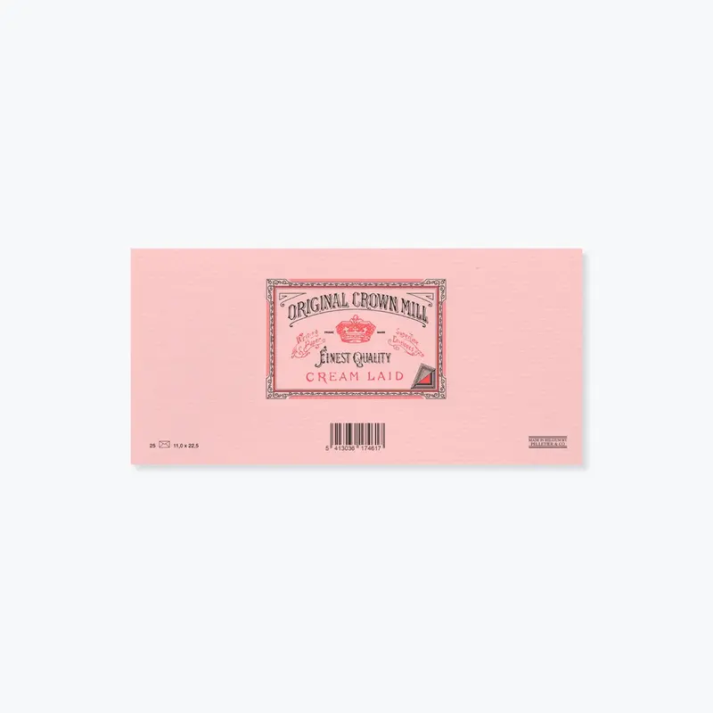 Crown Mill - Envelopes - Lined - Dl  - Pink 1