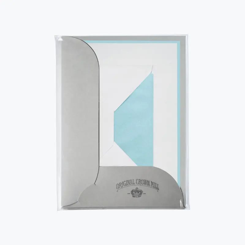 Crown Mill - Letter Set - Compendium - A5 - White/Ice Blue (Set Of 8) 1