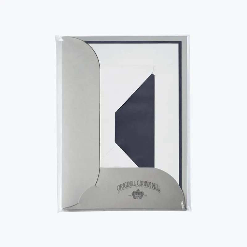 Crown Mill - Letter Set - Compendium - A5 - White/Navy (Set Of 8) 1