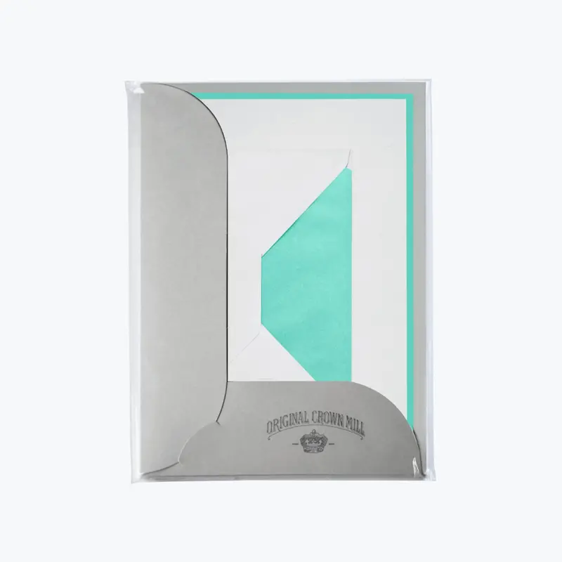 Crown Mill - Letter Set - Compendium - A5 - White/Turquoise (Set Of 8) 1