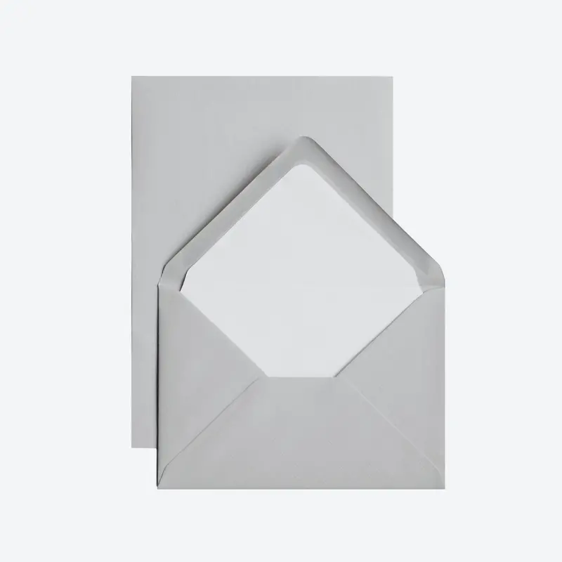 Crown Mill - Letter Set - Silver Line - A5 - Grey (Set Of 25) 1