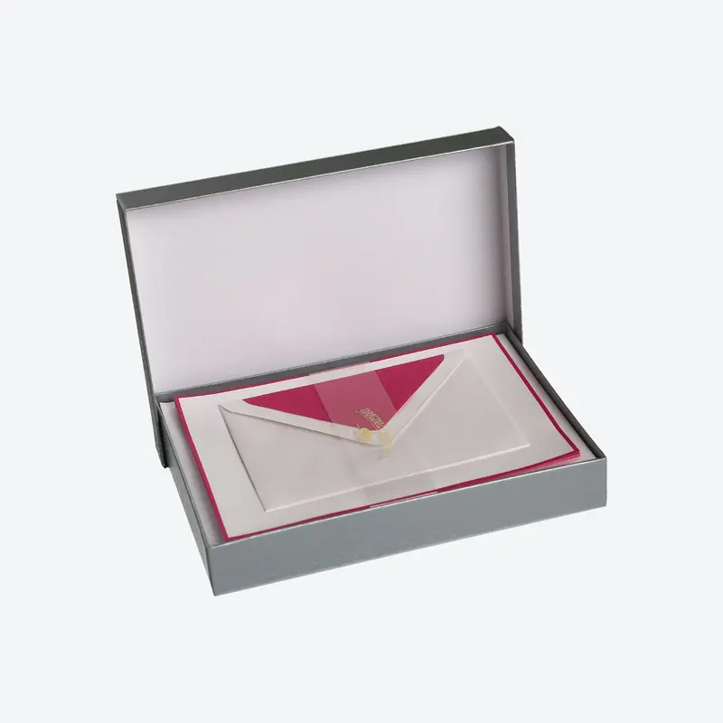 Crown Mill - Letter Set - Silver Line - A5 - White/Pink (Set Of 25) 2