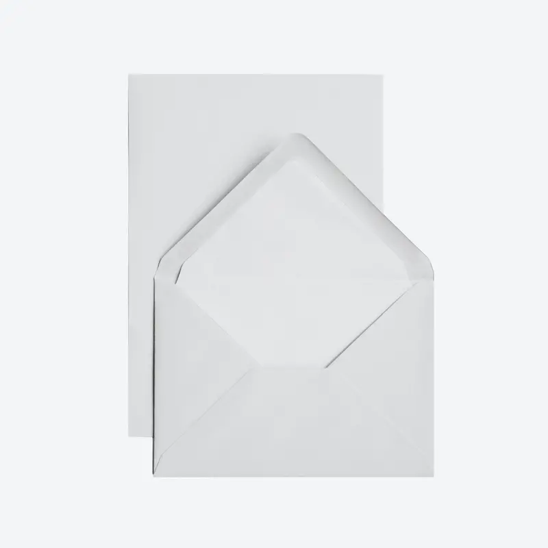 Crown Mill - Letter Set - Silver Line - A5 - White (Set Of 25) 1