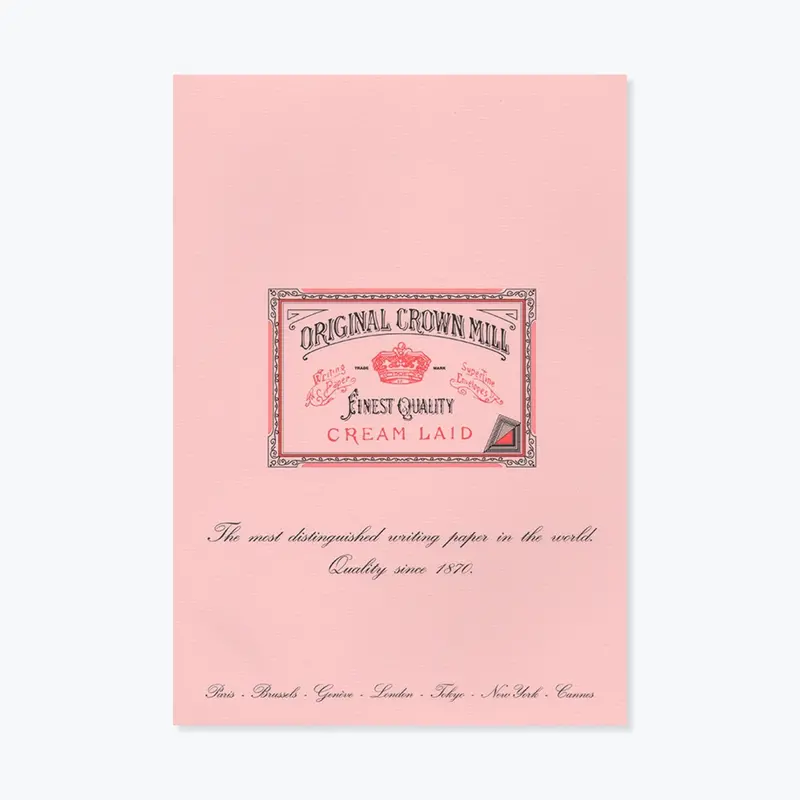 Crown Mill - Writing Pad - A4 - Pink 1