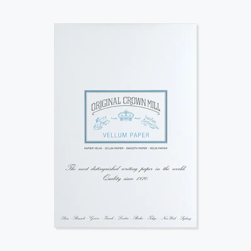 Crown Mill - Writing Pad - A4 - Vellum White 1