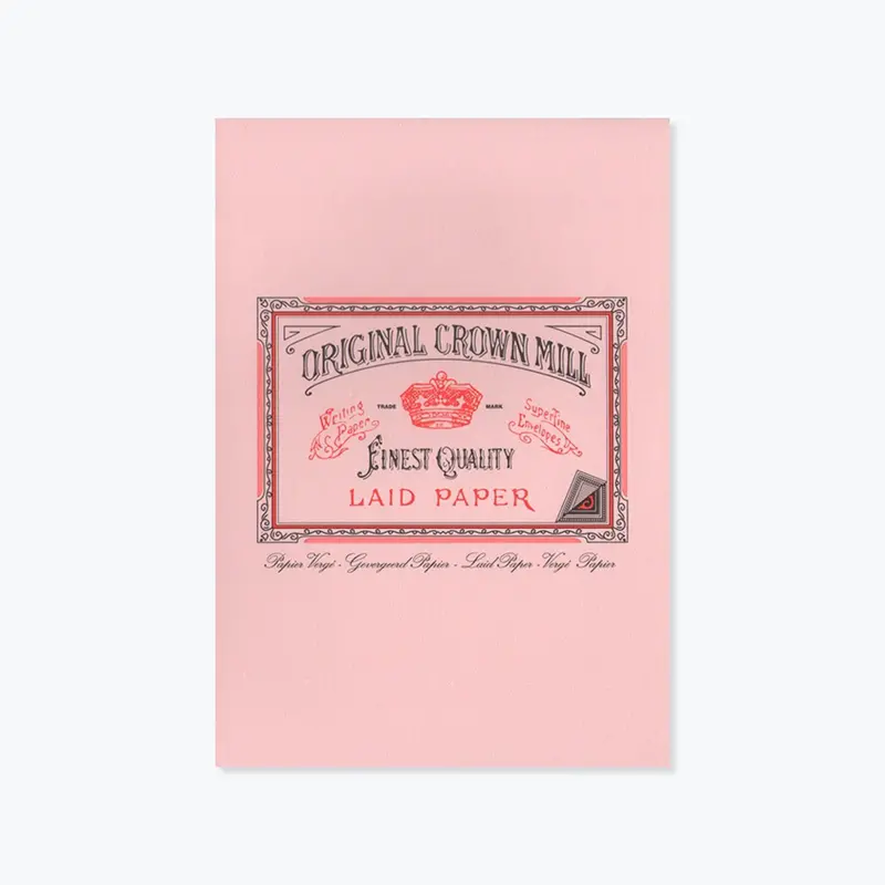 Crown Mill - Writing Pad - A5 - Pink 1
