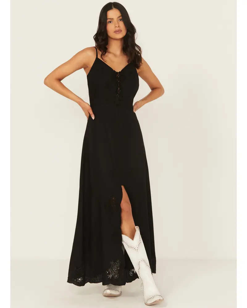 Cut Work Sleeveless Maxi Dress 1