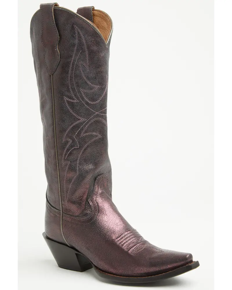 Dallas Alice Metallic Purple Tall Western Boots - Snip Toe 1
