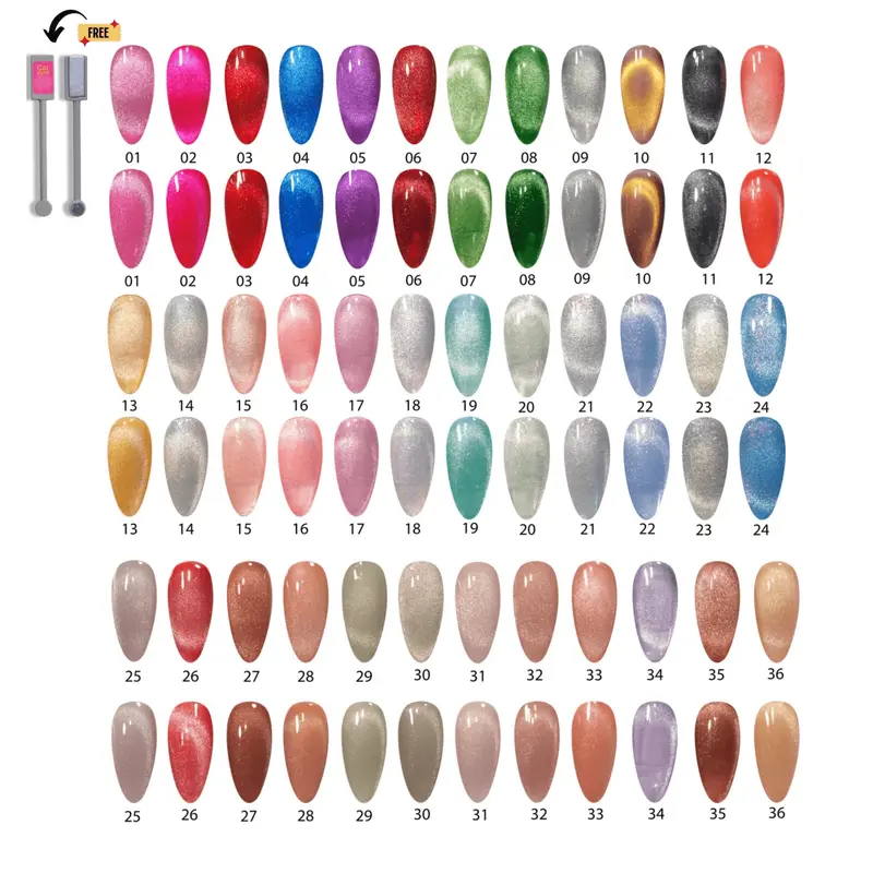 Dc 9D Cat Eyes Collection All Set 36 Colors #1 - #36 Gel Only 1