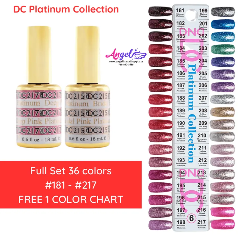 Dc6 Collection #6 Platinum Gel Only (Full Set 36 Colors #181 - #217 Dc6) 1