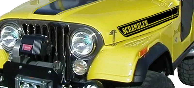 Decal And Stripe Kit, Factory Authorized Reproduction, 1970-95 Amc Jeep Scrambler (7 Colors) - Drop Ships In Approx. 1-3 Weeks 1