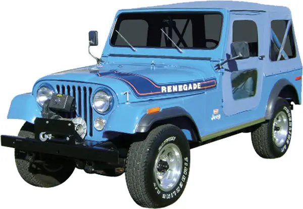 Decal And Stripe Kit, Factory Authorized Reproduction, 1975-76 Amc Jeep Renegade (2 Color, 2 Color Choices) - Drop Ships In Approx. 1-3 Weeks 1