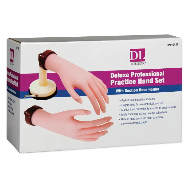 Deluxe Practice Hands With Suction Base Holder - Right & Left Hand Set 1