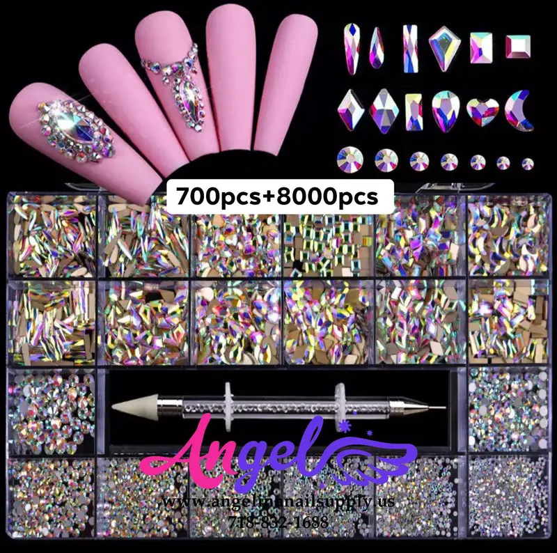 Diamond - Rhinestone Box Set 700Pcs + 8000Pcs 1