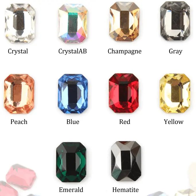 Diamond - Rhinestone | Single - Rectangle | 6Mm X 8Mm 1