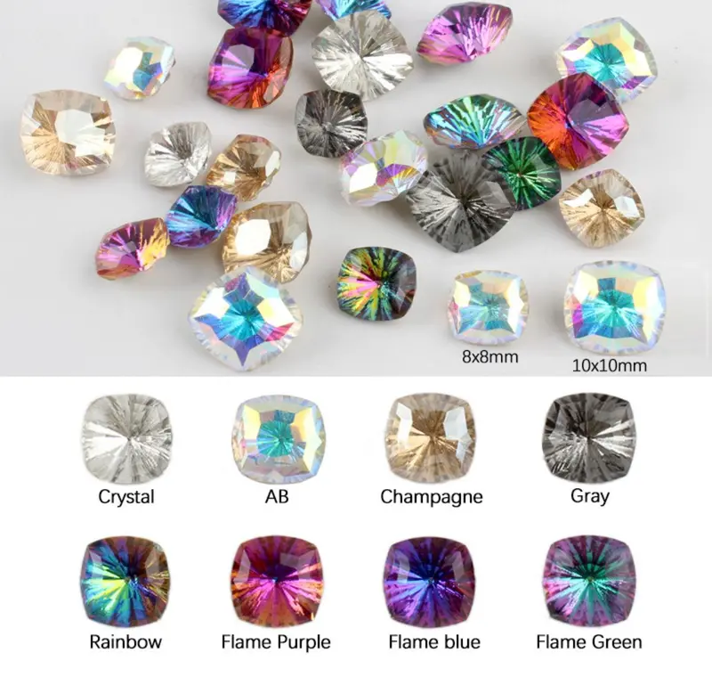 Diamond - Rhinestone | Single - Square | 8Mm - 10Mm 1