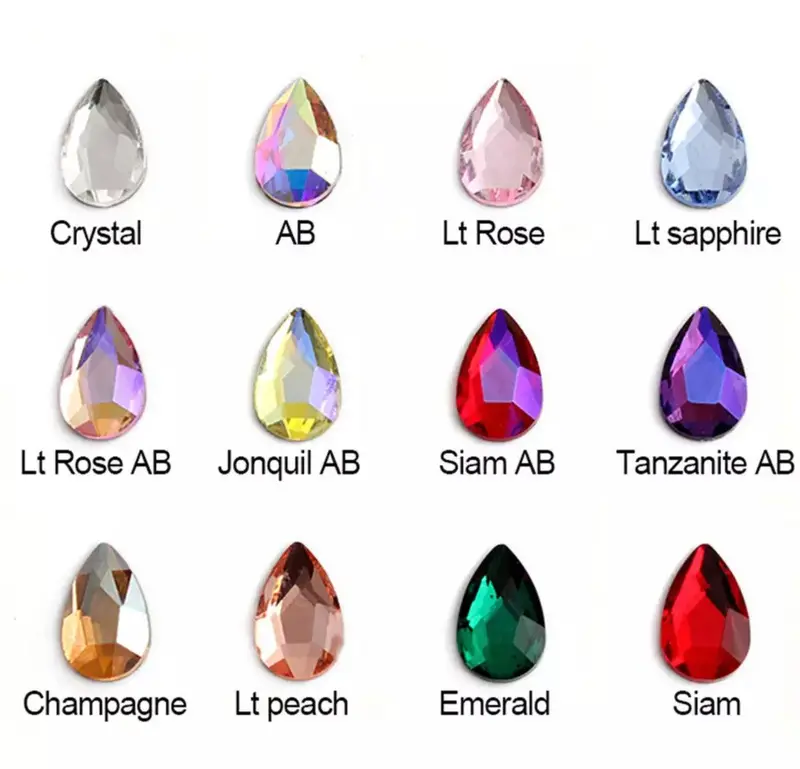 Diamond - Rhinestone | Single - Tear Drop | 6Mm X 8Mm 1