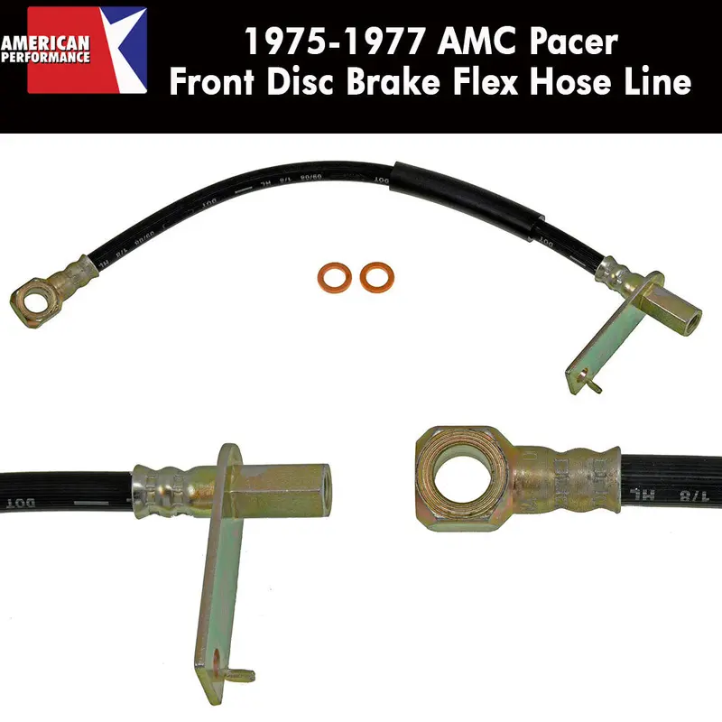 Disc Brake Hose, Front, 1975-1977 Amc Pacer 1