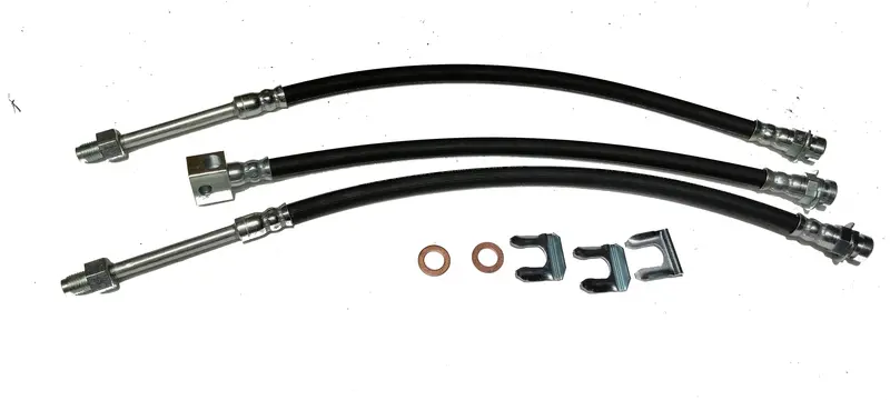 Disc Brake Hose Set, Rubber Front Disc & Rear Drum, 1973-74 Amc Javelin, Ambassador, 1975-76 Gremlin & Hornet , 1974 Matador 1