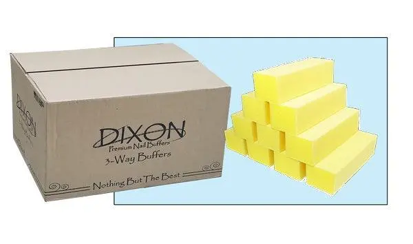 Dixon 3-Way Premium Buffer Yellow/White Grit 100/180 (Box/500Pcs) 1