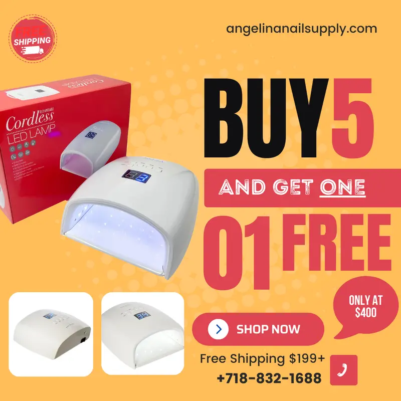 Dnd Cordless Rechargeable Uv/Led Lamp (Combo 5 Get 1 Free) 1