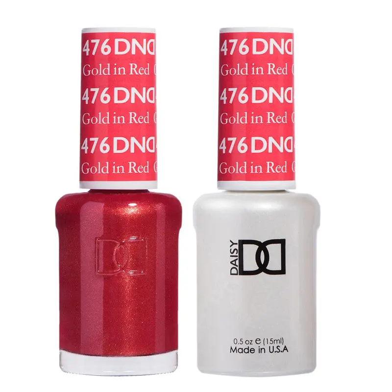 Dnd Gel 476 Gold In Red 1