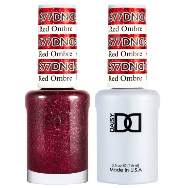 Dnd Gel 677 Red Ombre 1