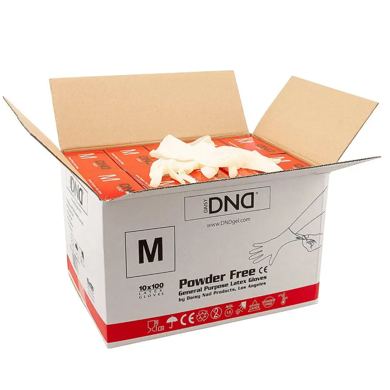 Dnd General Purpose Latex Gloves (Case/10Boxes) - Size: Medium 1