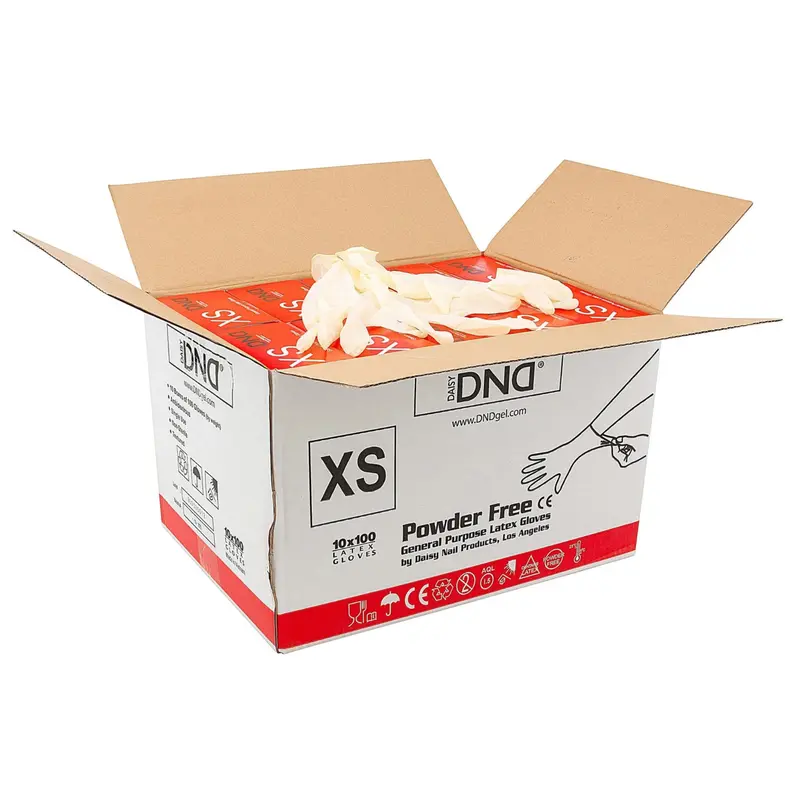 Dnd General Purpose Latex Gloves (Case/10Boxes) - Size: X-Small 1