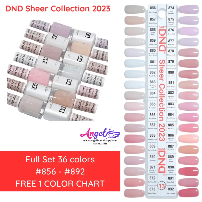 Dnd13 Collection #13 Sheer (Full Set 36 Colors #856 - #892) 1